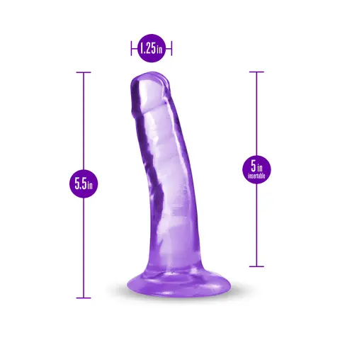 B Yours Plus Hard n' Happy 5 in. Dildo in Purple