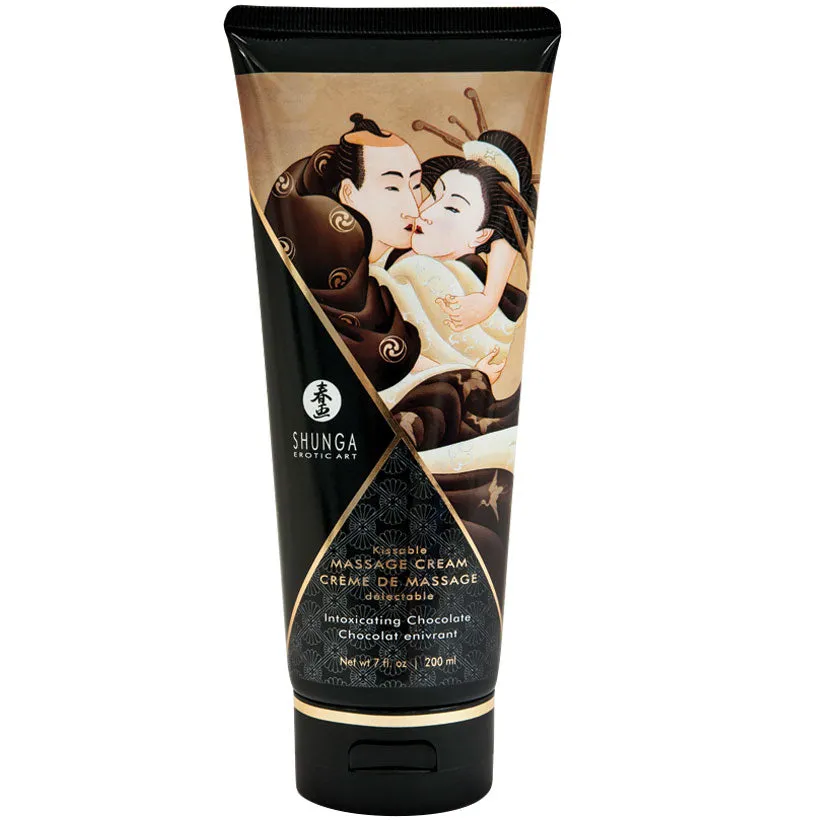 Shunga Kissable Massage Cream Intoxicating Chocolate 7 oz.