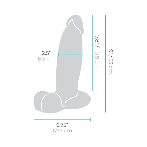 b-Vibe Slipskin Realistic Silicone Dildo 9 in. Girthy Cream