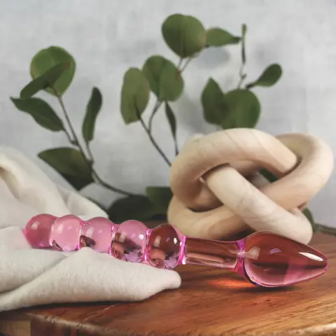 Clarity Elysian Orbit Blush Glass Dildo