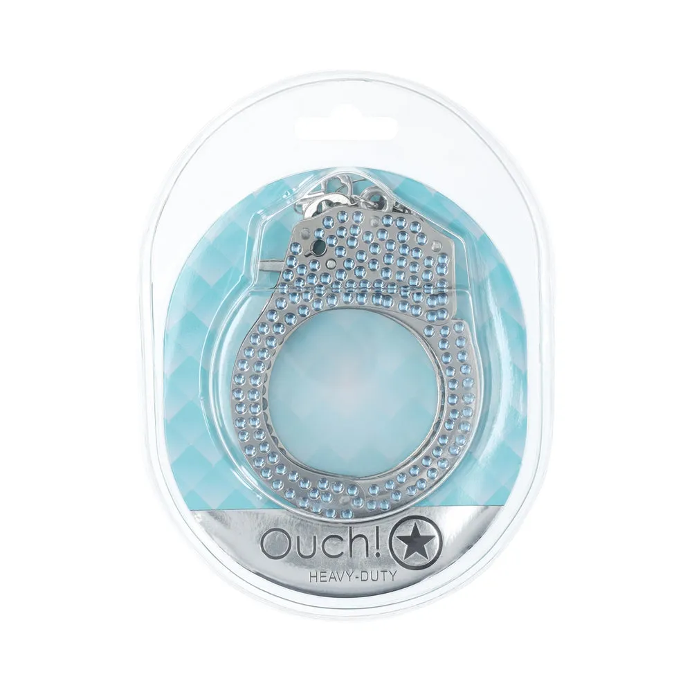 Ouch! Heavy-Duty Diamond Handcuffs in Blue