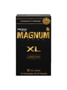 Trojan Magnum XL Size 12 Count Lubricated Latex Condoms