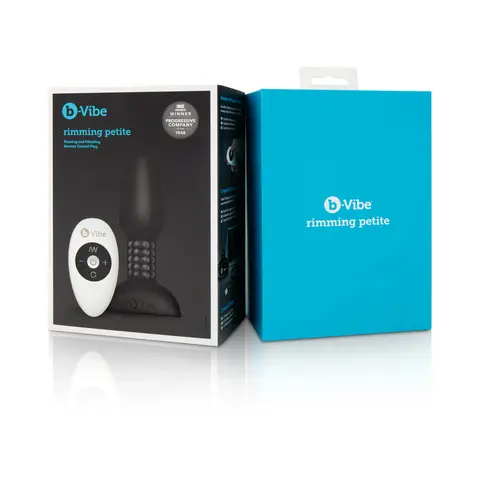 b-Vibe Rimming Petite Rotating and Vibrating Remote Control Plug in Black