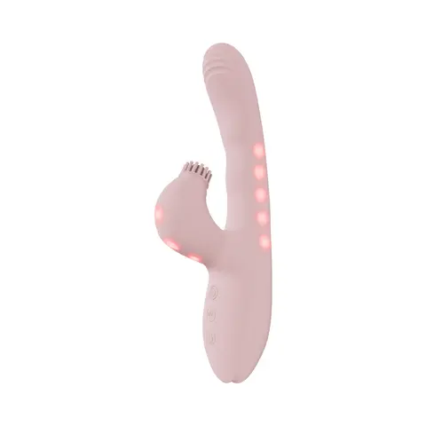 VIVE Andria LED G-Spot Vibrating and Tap Clit Stimulator in Pink