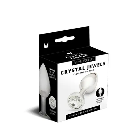 Me You Us Crystal Jewels Metal Plug Clear Medium