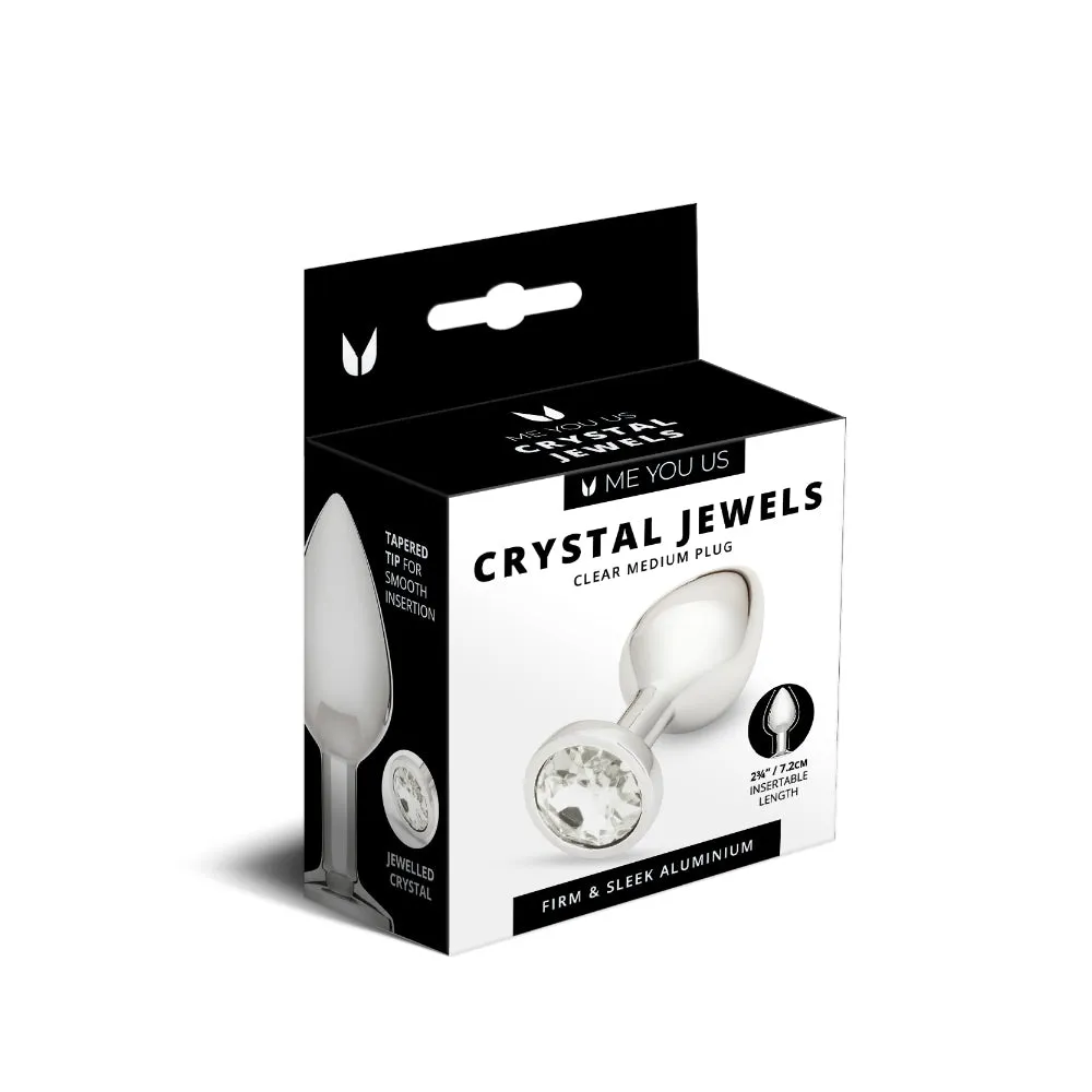 Me You Us Crystal Jewels Metal Plug Clear Medium