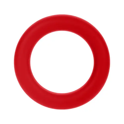 Forto F-61 3-Piece Silicone Cockring Set in Red