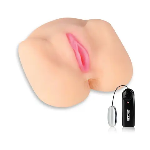 Hustler Vibrating Spread Eagle Pussy & Ass Dual Entry Masturbator