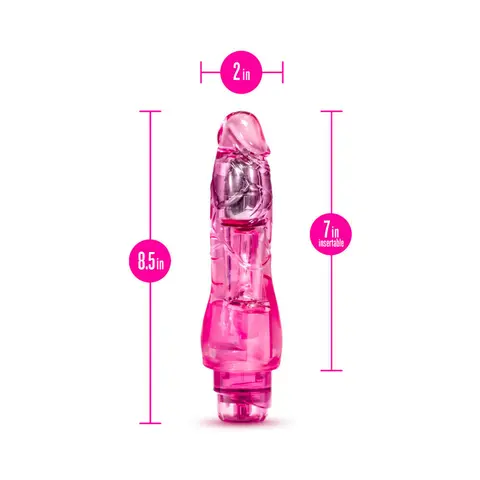 Naturally Yours Fantasy Vibe Realistic 8.5 in. Vibrating Dildo in Pink