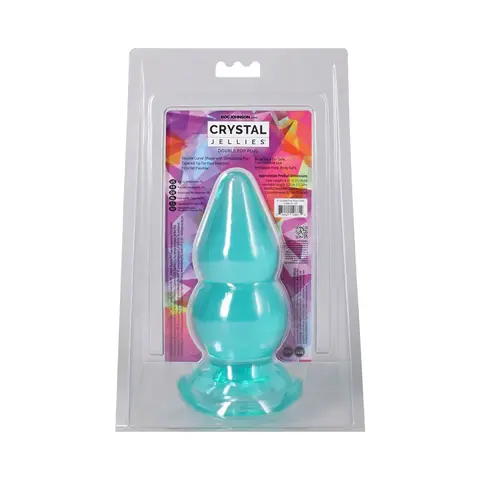 Crystal Jellies Double Pop Plug 6 in. in Teal