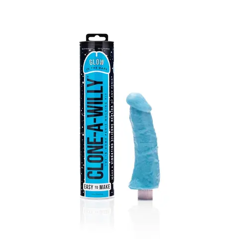 Clone-A-Willy DIY Vibrating Dildo Kit Glow-in-the-Dark in Blue