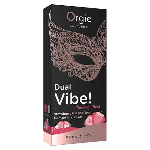 Orgie Dual Vibe! Intimate Arousal Gel Strawberry Gin and Tonic