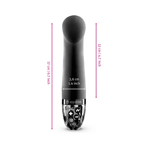 Mystim Right on Ron E-Stim Vibrator Black