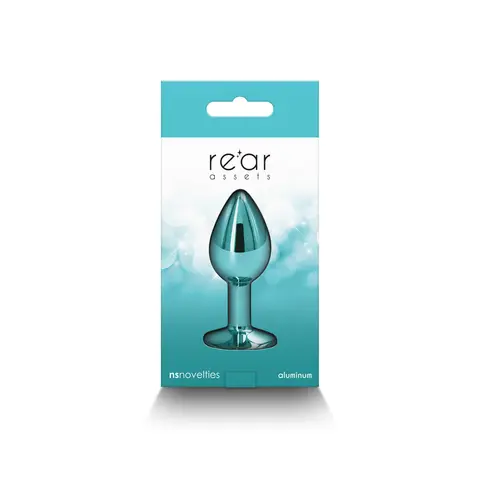 Rear Assets Metal Anal Plug Small in Teal