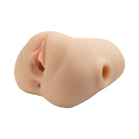 PDX Plus Double Pounder Vibrating Squeeze Stroker in Light
