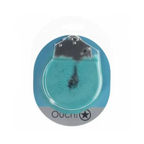 Ouch! Heavy-Duty Fluffy Handcuffs in Blue