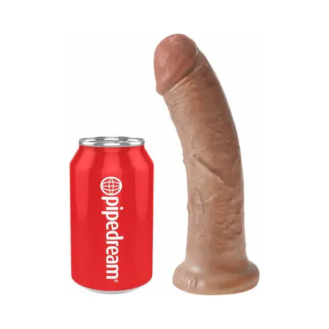 King Cock 8 in. Cock Realistic Dildo With Suction Cup in Tan