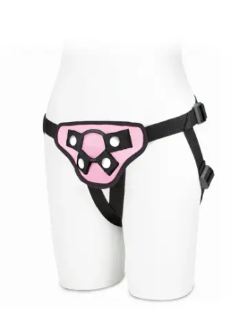 pretty in pink strap-on harness