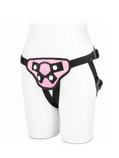 pretty in pink strap-on harness