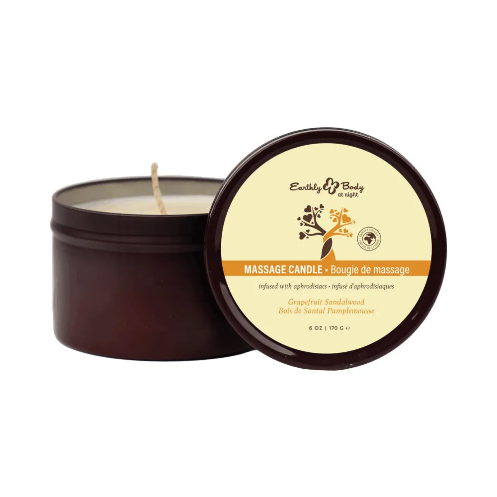 Earthly Body at Night Aphrodisiac Collection Candle Grapefruit Sandalwood 6 oz.