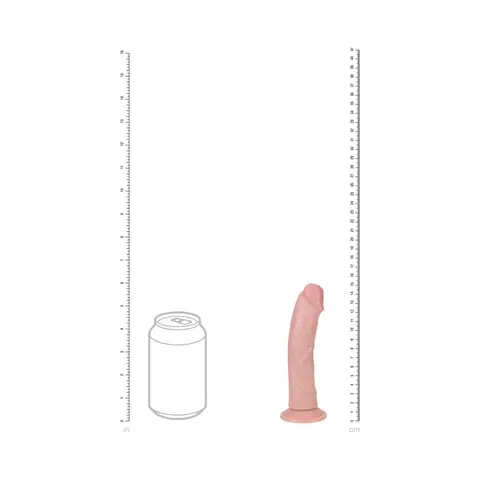 RealRock 6 in. Vibrating Cock Regular Curved in Beige