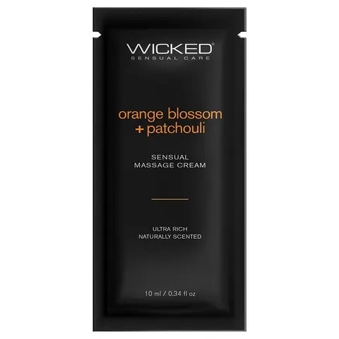 Wicked Sensual Massage Cream Orange Blossom + Patchouli 10ml