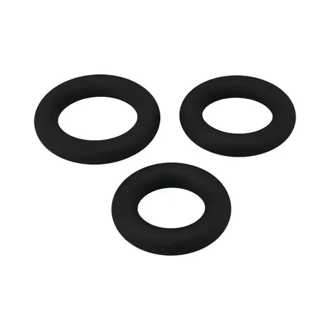 TitanMen Cushioned C-Ring 3 Piece Silicone Set Black