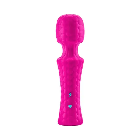 FemmeFunn Ultra Wand Mini Rechargeable Flexible Textured Silicone Vibrator in Pink