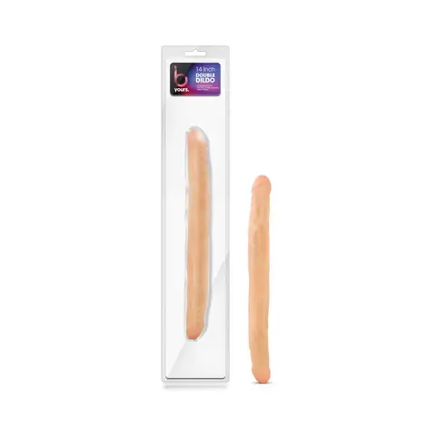 B Yours 14 in. Double Dildo in Beige