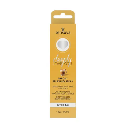 Sensuva Deeply Love You Throat Relaxing Spray Butter Rum 1 oz.