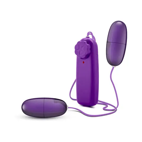 B Yours Double Pop Eggs Remote-Controlled Dual Bullet Vibrator in Plum