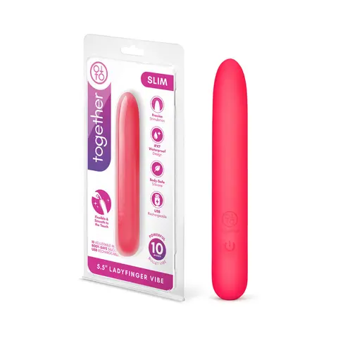 Together Mini Vibes Slim 5.5 in. Ladyfinger Vibe