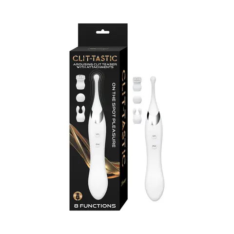 Clit-Tastic Arousing Clit Teaser with Attachments in White