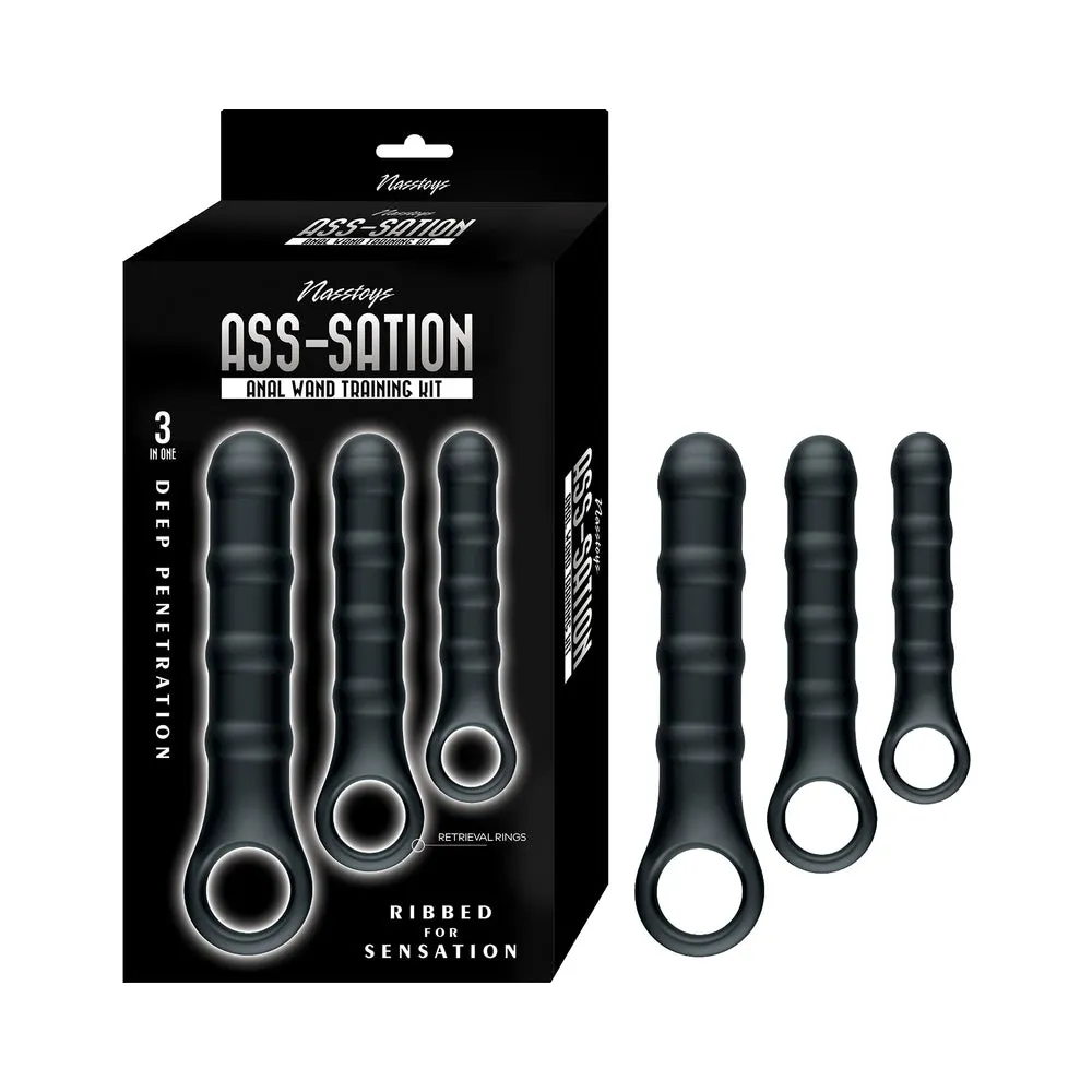 Ass-Sation Anal Wand Training Kit Black