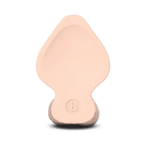 b-Vibe Slipskin Realistic Silicone Dildo 7 in. Girthy Cream