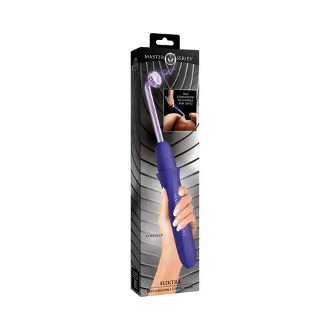 Master Series Elektra Rechargeable E-Stim Wand in Purple