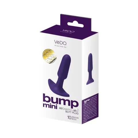 VeDO Bump Mini Rechargeable Anal Plug in Purple