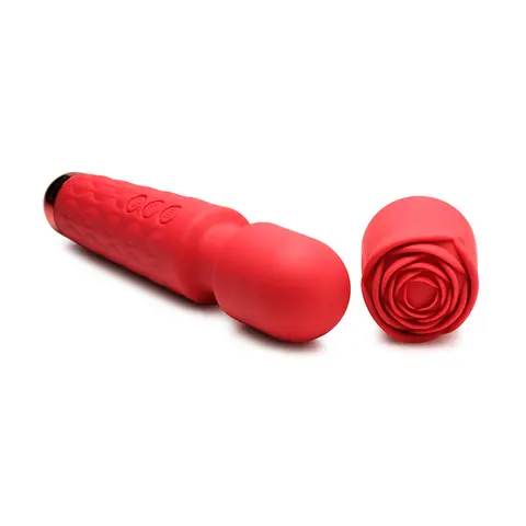 Bloomgasm Pleasure Rose 10X Silicone Wand with Rose Attachment