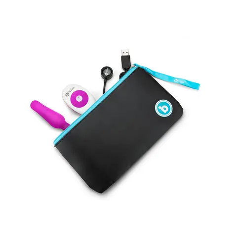 b-Vibe Novice Rechargeable Remote-Controlled Vibrating Silicone Anal Plug in Fuchsia