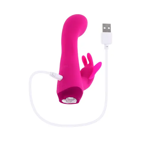 Selopa Butterfly Love Rechargeable Vibrating Dual Stimulator Silicone Pink