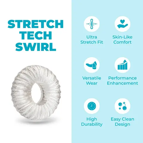 b-Vibe Stretch-Tech Swirl Ultra Stretchy C-Ring