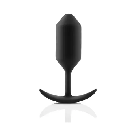 b-Vibe Snug Plug 3 Weighted Silicone Anal Plug in Black