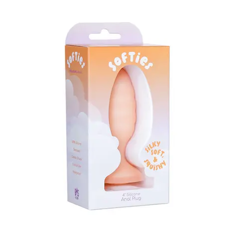 Softies Dual Layer Butt Plug 4 in. in Orange