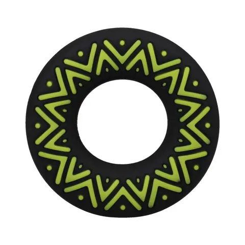 Polynesian Pleasures Hula Loops Silicone Tribal C-Ring 25mm Yellow/Black