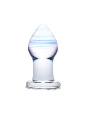 3.25 Inch amethyst rain glass butt plug