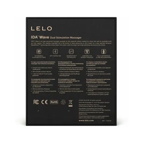 LELO IDA Wave Rechargeable Dual Stimulator Black
