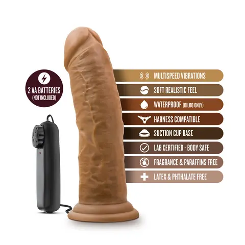 Dr. Skin Dr. Joe Realistic 8 in. Vibrating Dildo in Tan