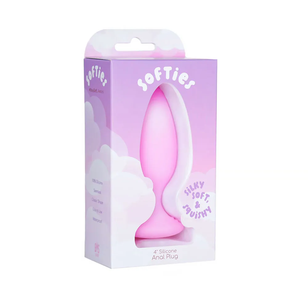 Softies Dual Layer Butt Plug 4 in. in Pink
