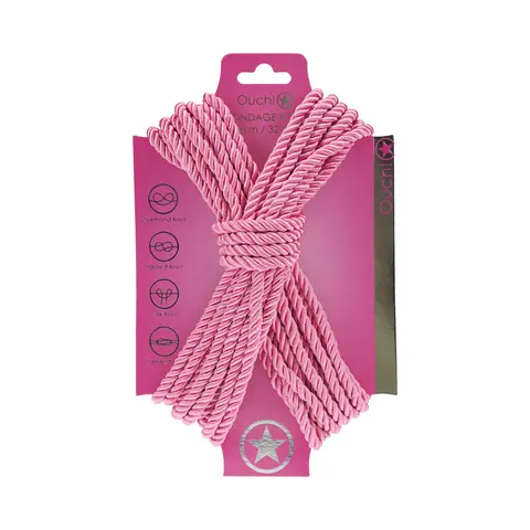 Ouch! Bondage Rope 10 m Nylon in Pink