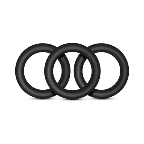 Performance VS2 Pure Premium Silicone Cockrings 3-Pack Small in Black